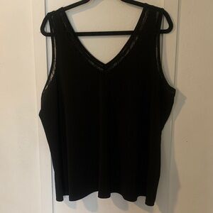 Torrid Black Lace Trim Tank Top